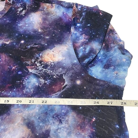 Torrid Relaxed Fit Galaxy Space Semi-Sheer Stretch Mesh Tee N0211 - Picture 4 of 7